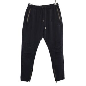 Physiq Apparel Black High Rise Tapered‎ Leg Pants